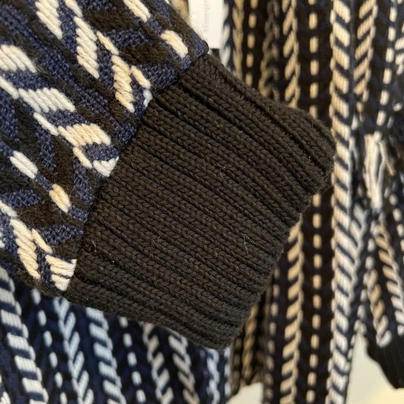 Cupcakes & Cashmere Kirsty Longline Tweed Fringe Ink Bomber Jacket XS - Picture 8 of 11